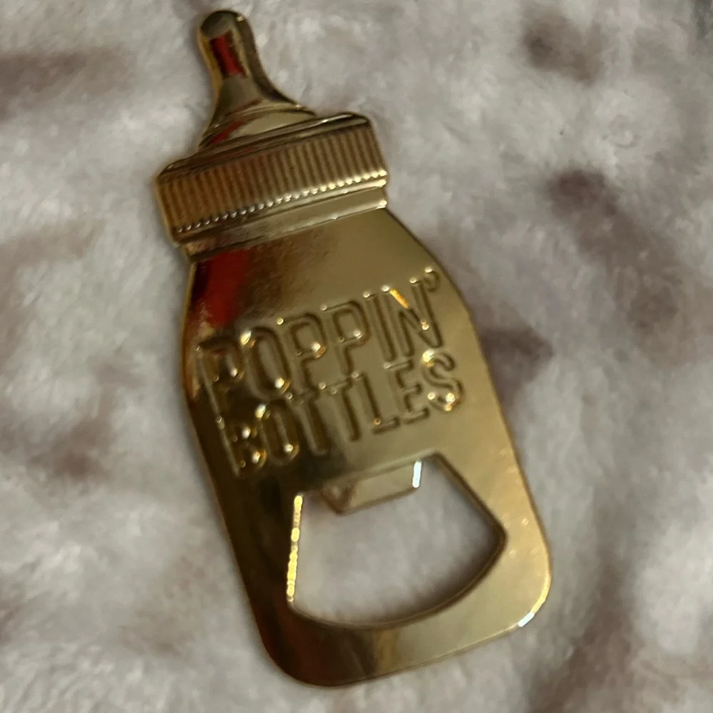 Poppin bottles Gold color metal Bottle Opener